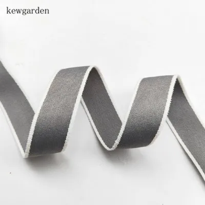 Kewgarden 1 дюйм 25 мм волосы с белыми краями атласные ленты вручную изготовленная