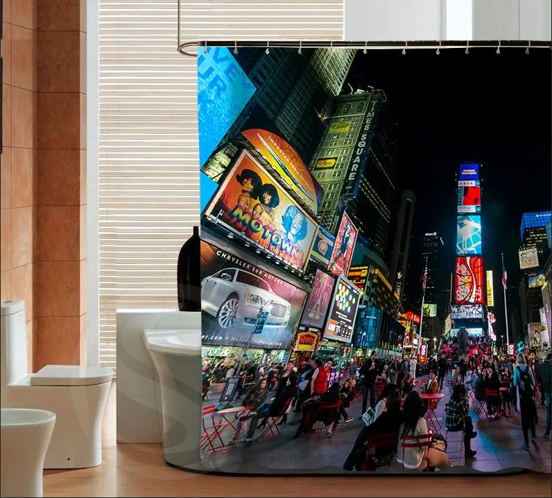 Занавеска для душа New York's times square классический декоративный сценический занавес