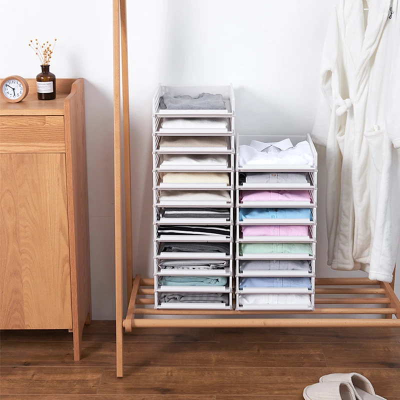 1/5PC Wardrobe Partition Board Rack Drawer Type Clothes Storage Box Bedroom Cabinet Interlayer Book Holder | Дом и сад