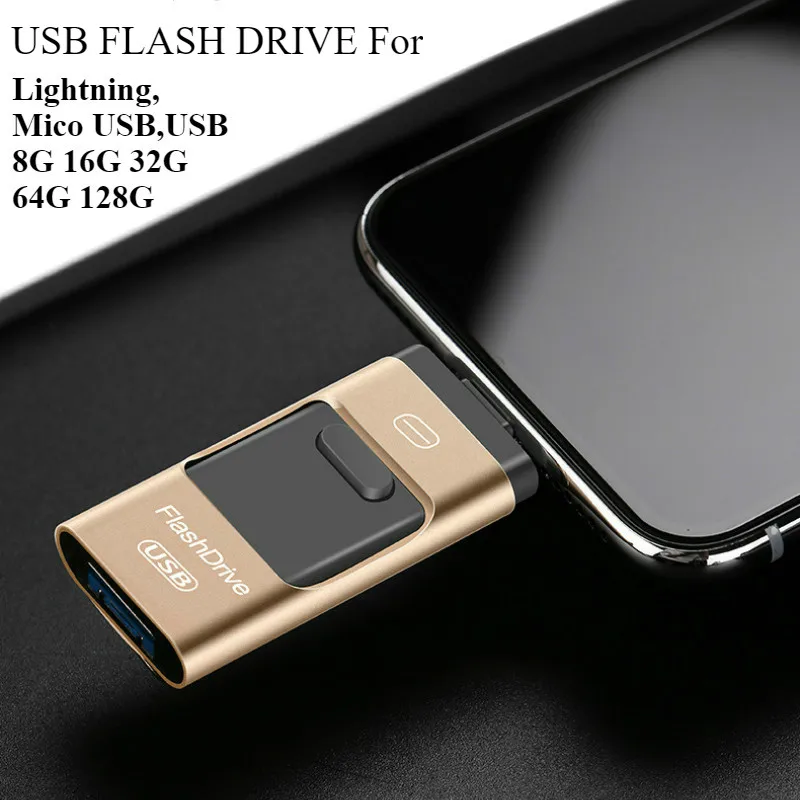 OTG адаптер U диск USB флэш накопитель для Iphone IPad сверкающий Micro Android телефонов 3 0