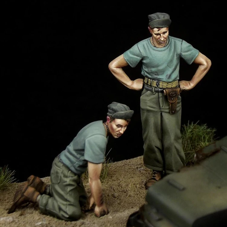 1/35 морской пехоты США механика Вторая мировая война смола модели солдат GK