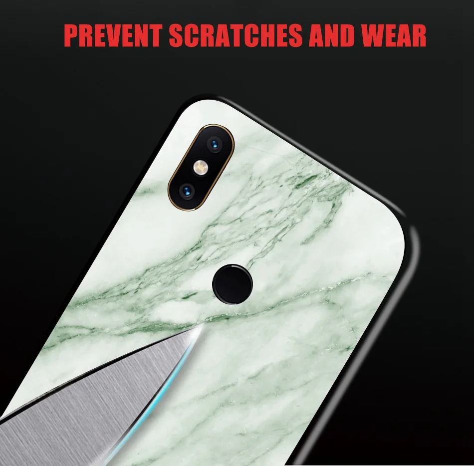 UTOPER Роскошный чехол для Xiaomi mi 8 SE из мрамора закаленное стекло Крышка Xio 6X A2 Coque Capa |