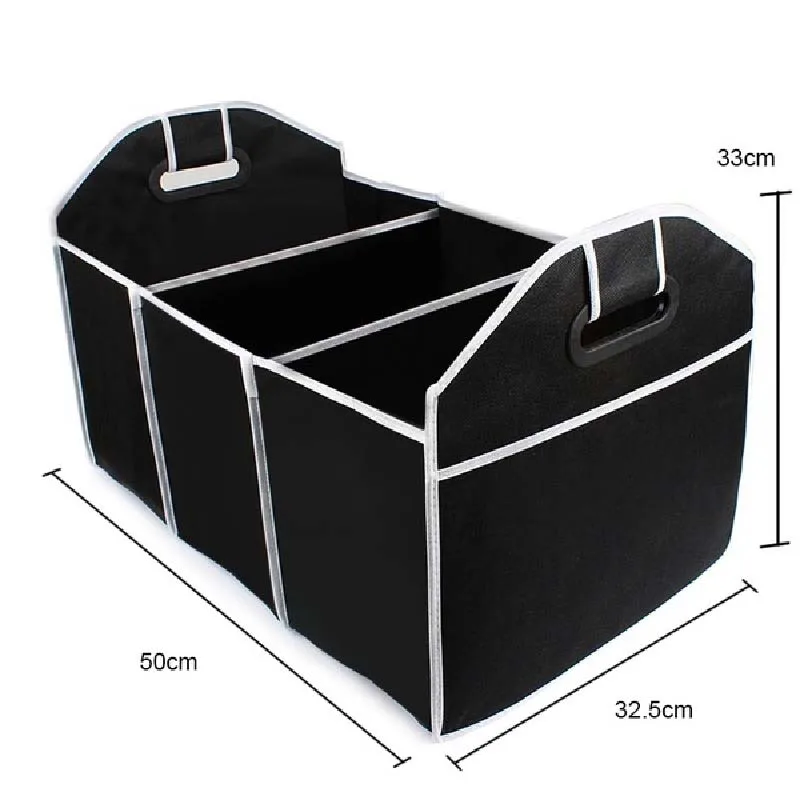 Car Seat Organizer Trash Bin AUTO Trunk Cargo Collapsible Storage Black Folding Boxes Sundries For Organiser Box | Автомобили и