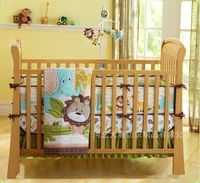 7pcs lion baby bedding set embroidery cot bedding set cot protector toddler infant kit ber%c3%a7o 4bumperduvetbed coverbed skirt