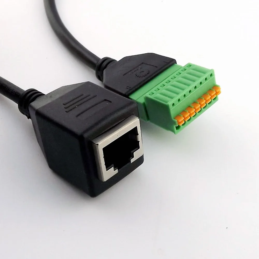 1xRJ45 Ethernet гнездовой разъем до 8 штырьков av-терминал пружинный адаптер