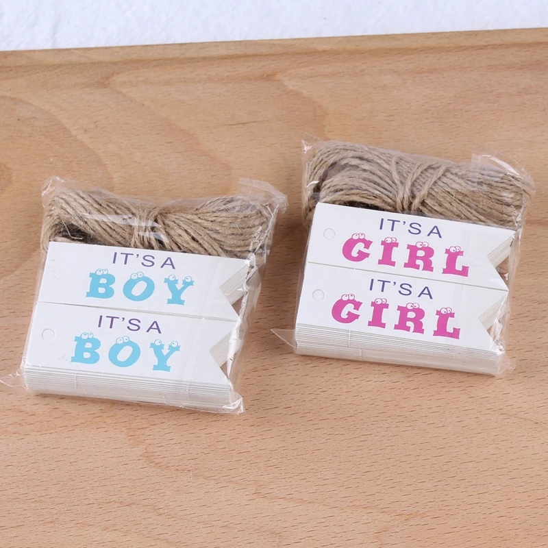 Бирка из крафтовой бумаги It's A Boy 100 шт.|Украшения своими руками для вечеринки| |