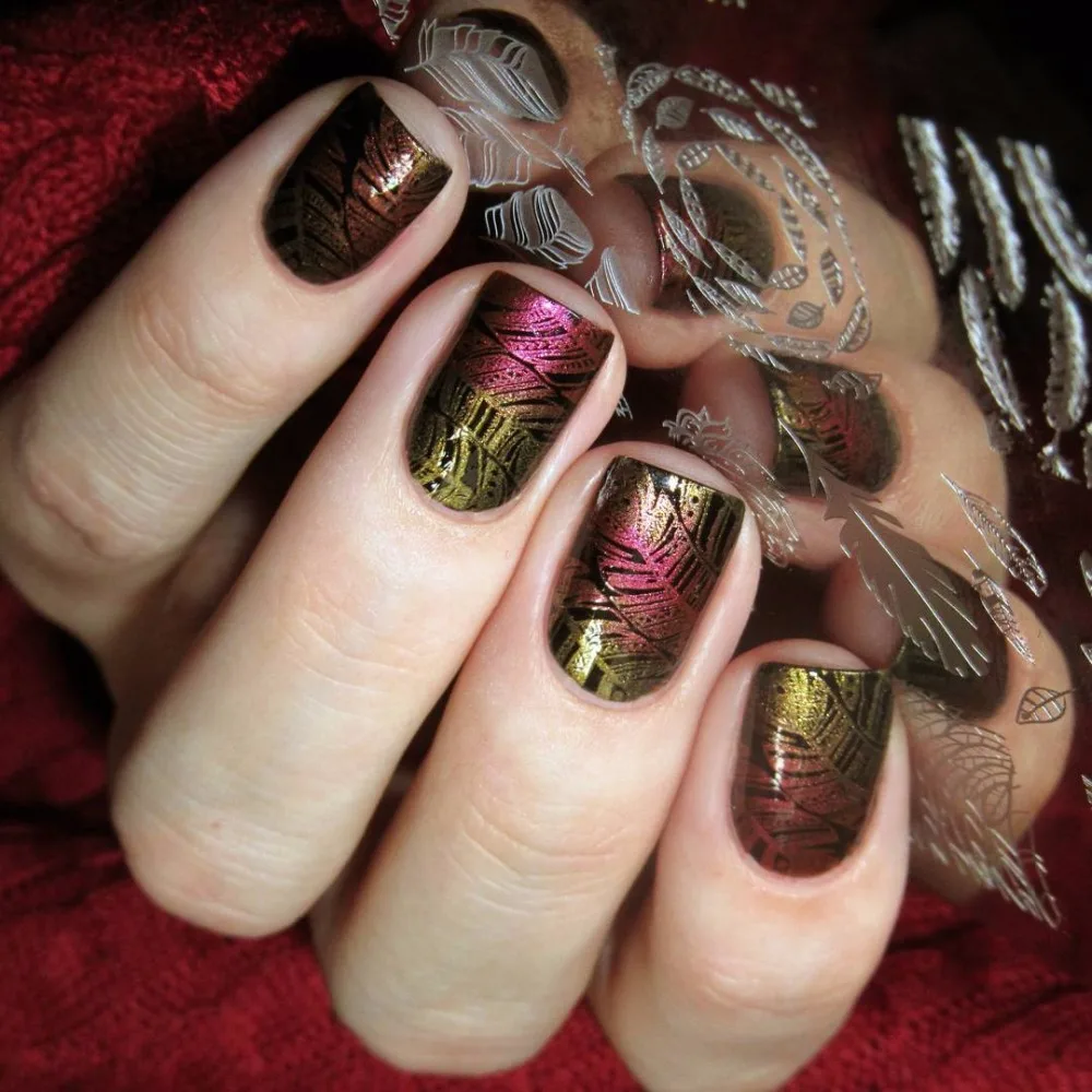 Индийский Ловец снов ногтей штамп штамповки пластины шаблоны перо|stamping template|nail art