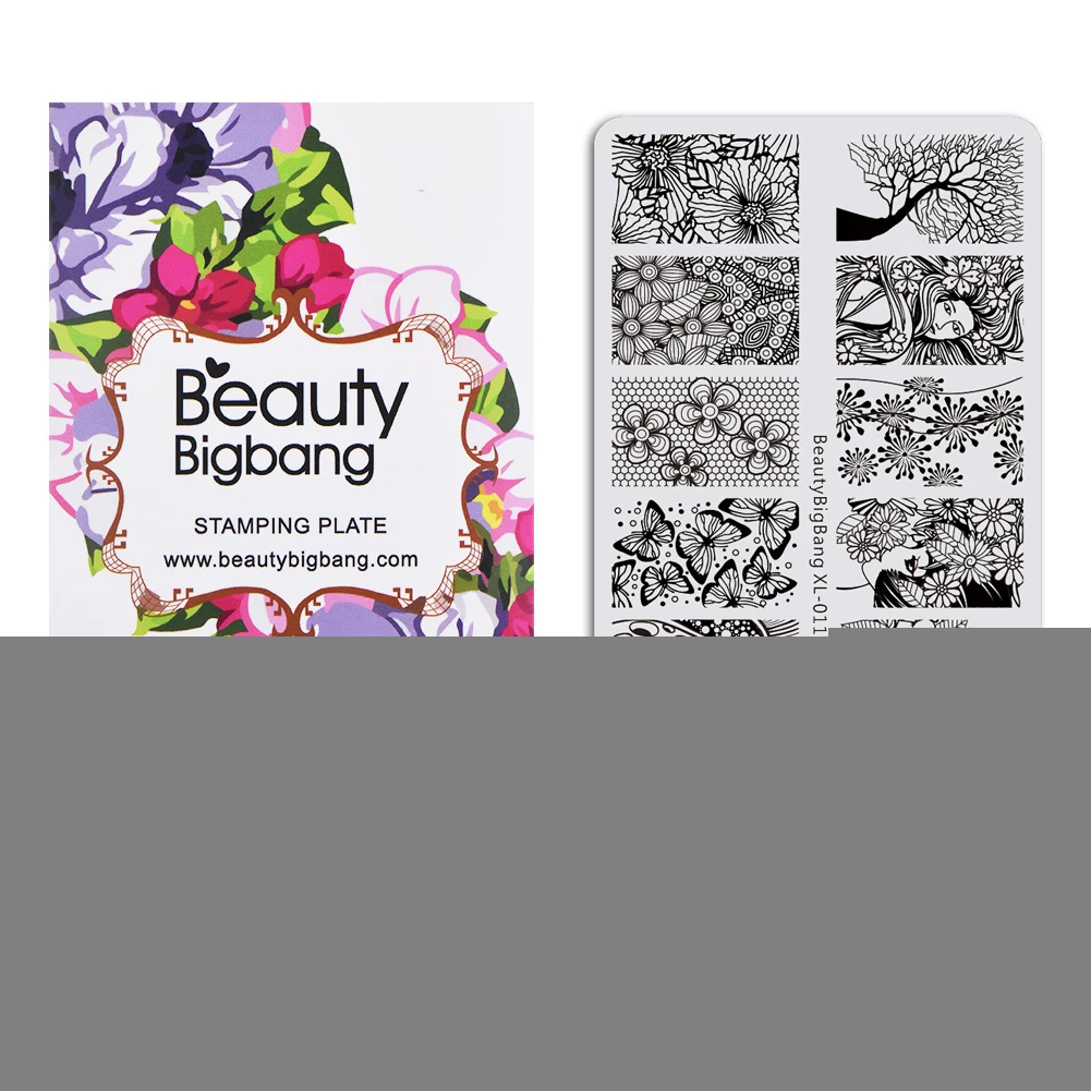 BeautyBigBang пластина для стемпинга для нейл-арта Шаблон Прямоугольник Летний цветок геометрический дизайн ногтей штамп шаблон изображения пластины трафареты