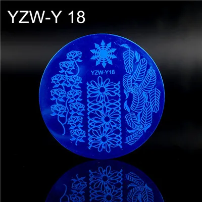 Y18 Новое поступление! YZW-Y серии ногтей штамп штамповки пластины 20 стилей, из нержавеющей стали шаблоны для ногтей изображения пластины инструмент Аксессуары - Цвет: Y18