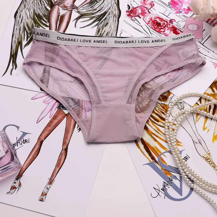 pink SP& CITY, спортивный стиль, модное сексуальное женское нижнее белье, прозрачные трусики, стринги для секса, с буквенным принтом, хлопковое нижнее белье - Цвет: pink