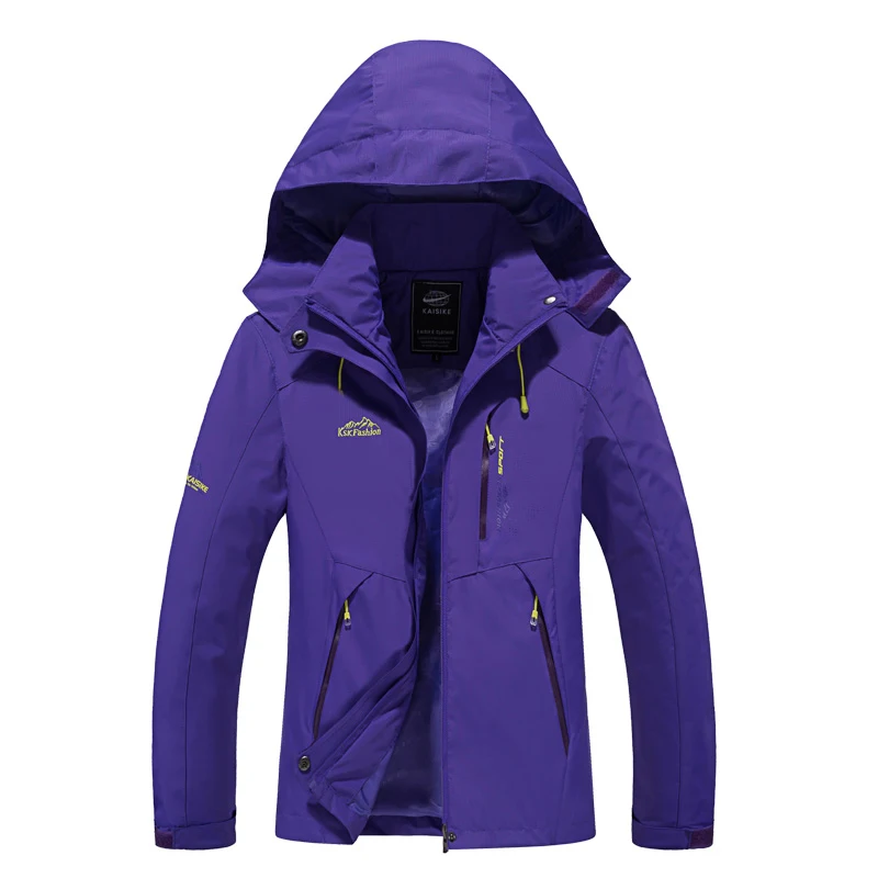 Women Purple Мужские и женские куртки для походов на открытом воздухе на весну и осень, водоотталкивающая ветровка для походов, скалолазания, кемпинга, походов, мужские пальто VA371 - Цвет: Women Purple