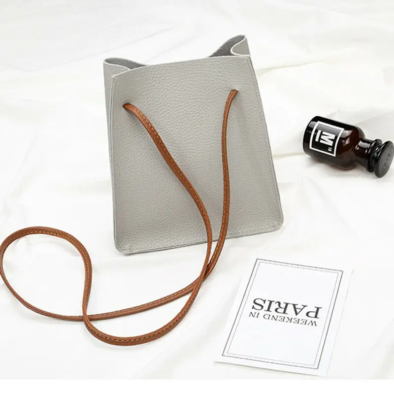 Сумка-хобо женская из искусственной кожи однотонная на шнурке | Багаж и сумки