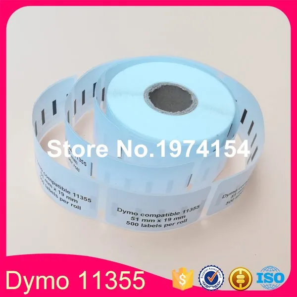 4X рулонов совместимые с dymo этикетки 11355 1355 51 мм 19 тепловой многоцелевой писатель