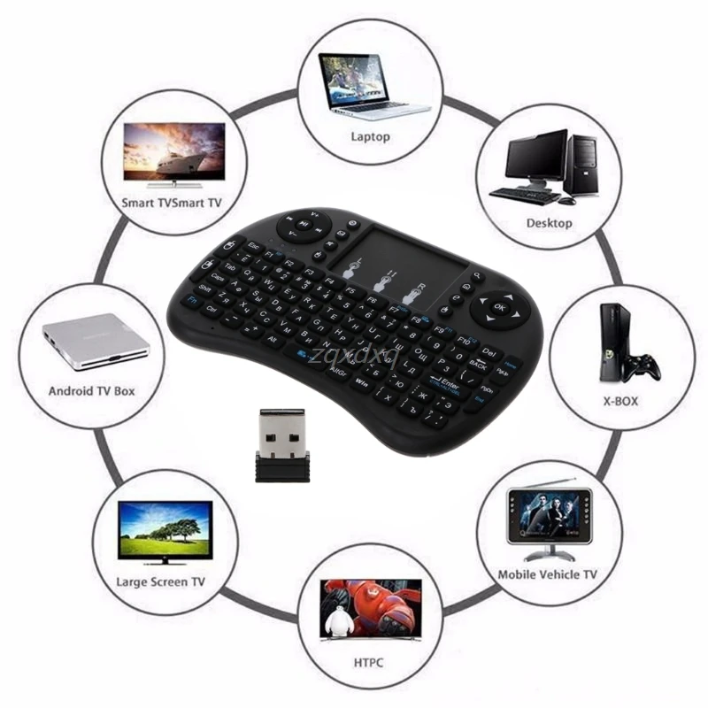 Английская 2 4 GHz Беспроводная i8 Клавиатура Тачпад Fly Air мышь для Android TV PS3 оптовая