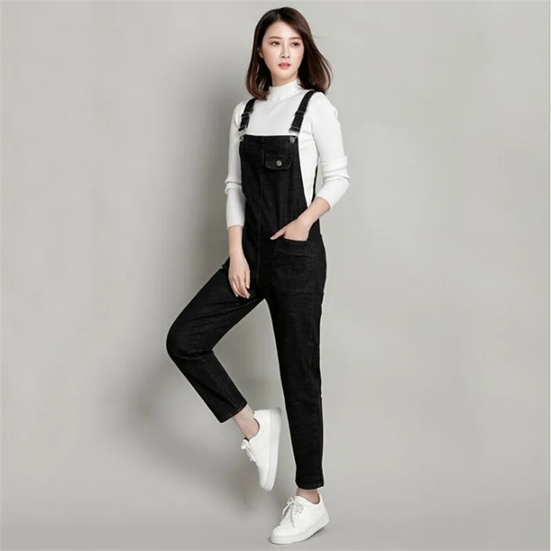Europe Style Jumpsuits And Rompers For Women Spring Autumn Loose Large Size Women's Denim Bib Overalls