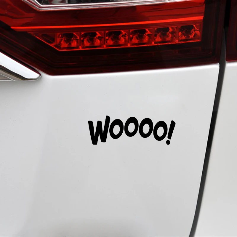 

YJZT 15.4X5.2CM WOOOO! JDM CAR STICKER VINYL DECAL FUNNY DECOR Black/Silver C26-0270