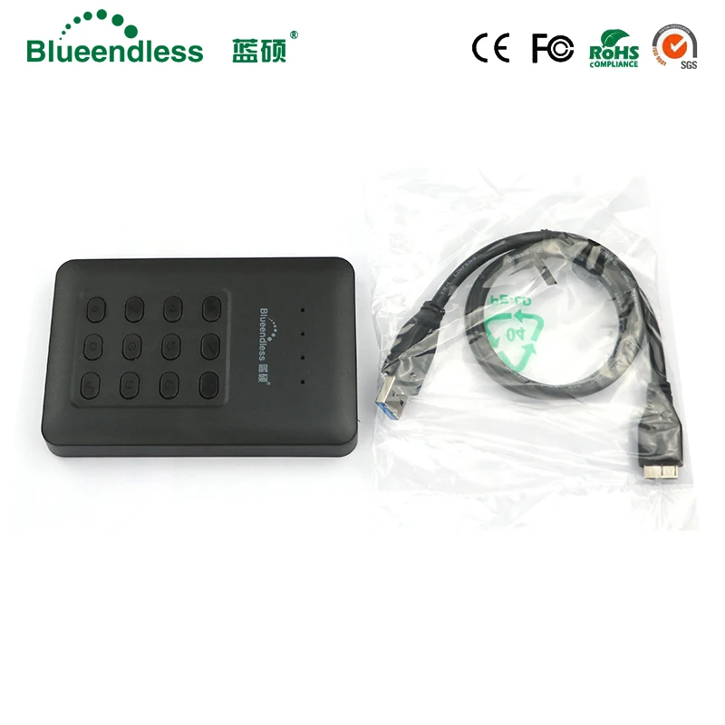 Корпус для жесткого диска Blueendless 2 5 дюйма Sata к usb 3 0 зашифрованный корпус ноутбука