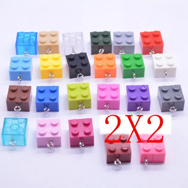 16mm x 11mm x 16mm 5 шт. красочные строительный блок брелок амулеты «сделай сам», для малышей игрушки декор выводы серьги в стиле панк чехол для телефона ожерелье, украшение, подвески аксессуар - Окраска металла: 16mm x 11mm x 16mm