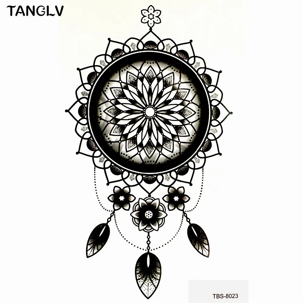 4 стиля Новое поступление флеш-наклейки для женщин тату большой цветок кулон