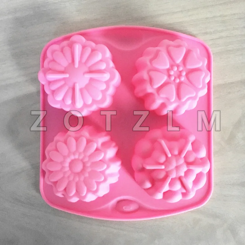 Форма цветка силиконовая форма для торта помадка Mooncake печенья конфеты