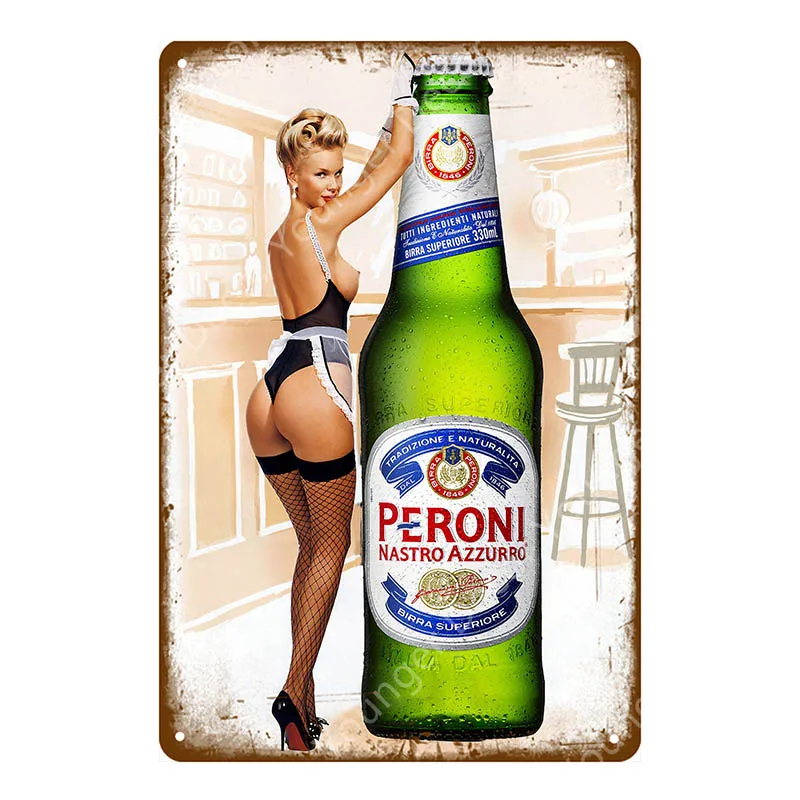 Ром Росси пивная доска Peroni винтажные металлические оловянные знаки бар казино