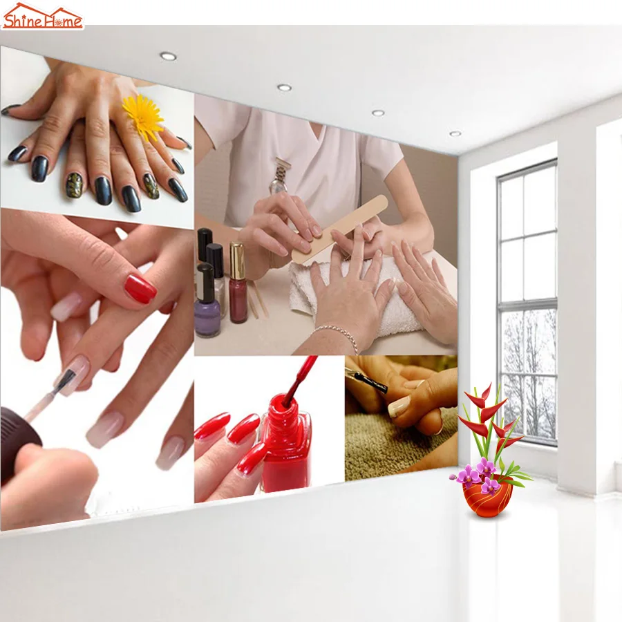 Shinehome-SPA маникюрный салон художественная косметика 3 d настенная бумага для