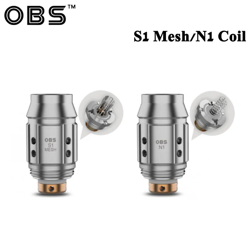 5 шт./лот оригинальные OBS S1 сетка 0.6ohm N1 катушка 1.2ohm испаритель головка подходит для