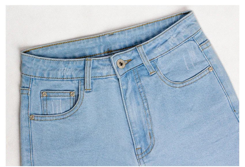 LOGAMI светло голубые узкие джинсы с высокой талией женские эластичные весна лето