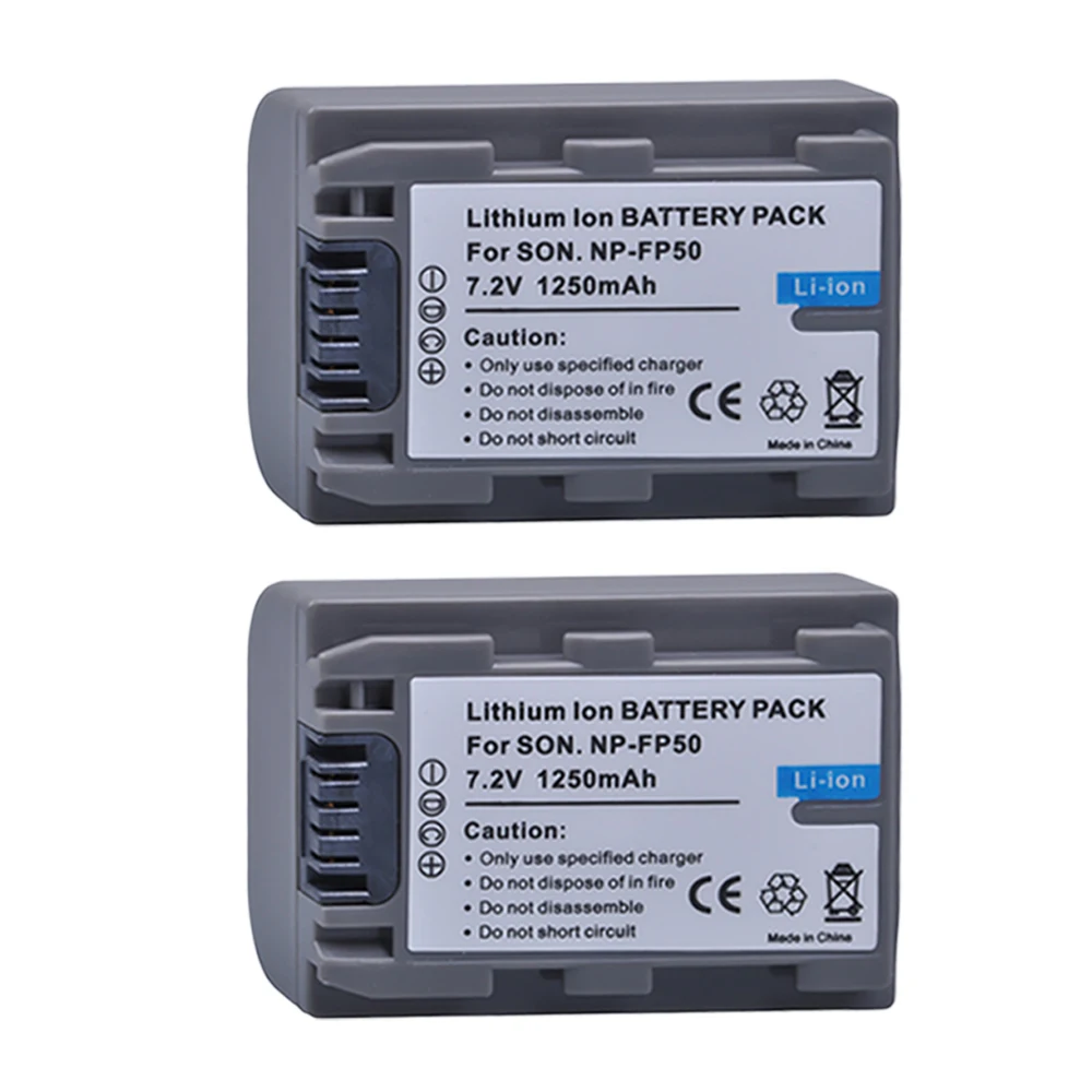 2B Batmax 1250 мА/ч, NP-FP50 NPFP50 Батарея akku+ USB Dual Зарядное устройство для sony NP-FH30 NP-FH40 NP-FH50 NP-FH60 NP-FH70 NP-FH90 NP-FP30 - Цвет: 2B