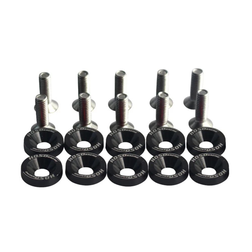 Винты бампера JDM Заготовка алюминиевый распорный блок Шайба Болт двигателя Bay Kit