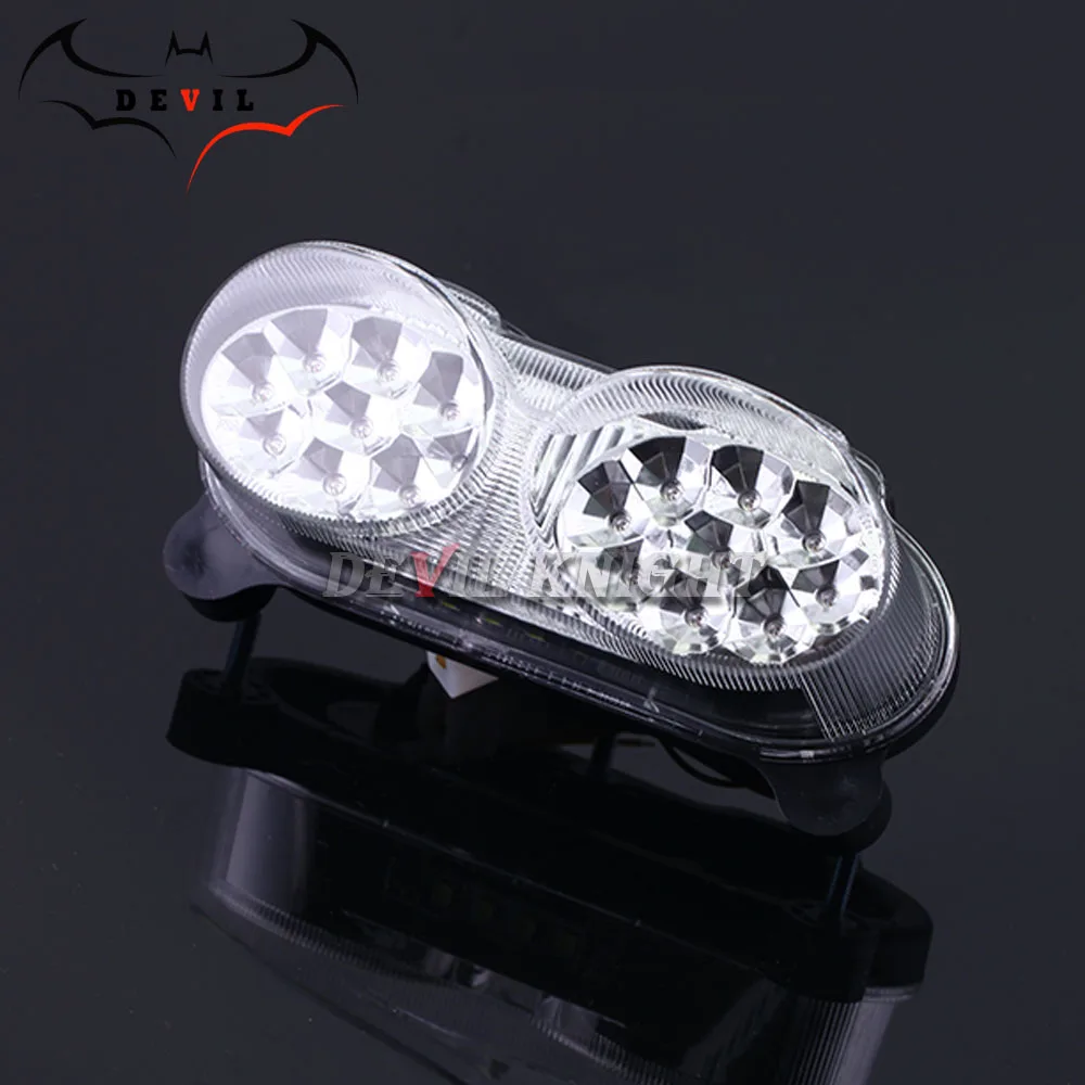 clear 2 Для Kawasaki Ninja ZX-6R ZX-9R ZR7 1998 1999 2000 2001 2002 задний фонарь Тормозные встроенные Сигналы поворота светодиодный свет мотоцикл - Цвет: clear 2