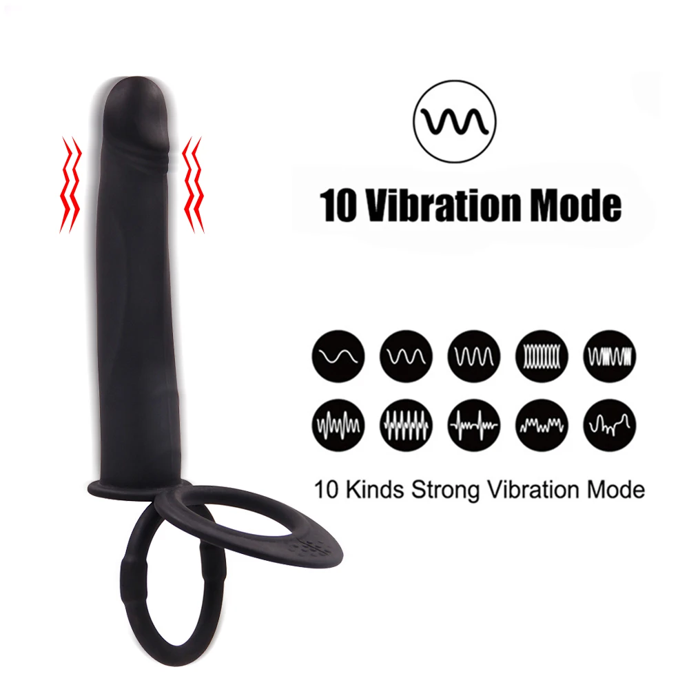 Силиконовый фаллоимитатор Вибраторы с двойным проникновением Анальная пробка