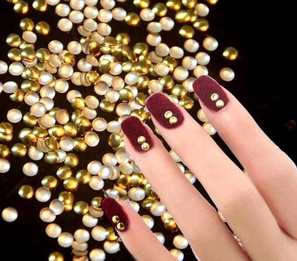 TOMTOSH 140 шт золото/серебро Металл для дизайна ногтей Стразы наконечники