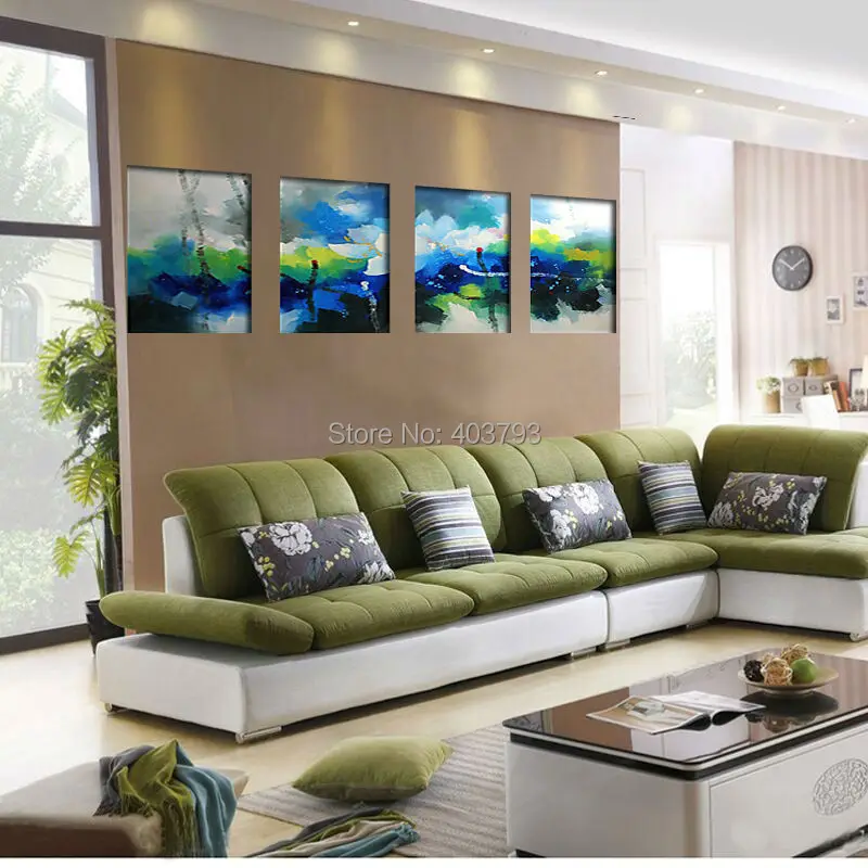 Новый продукт ручной росписи цветочный ландшафт оформление дома абстрактная