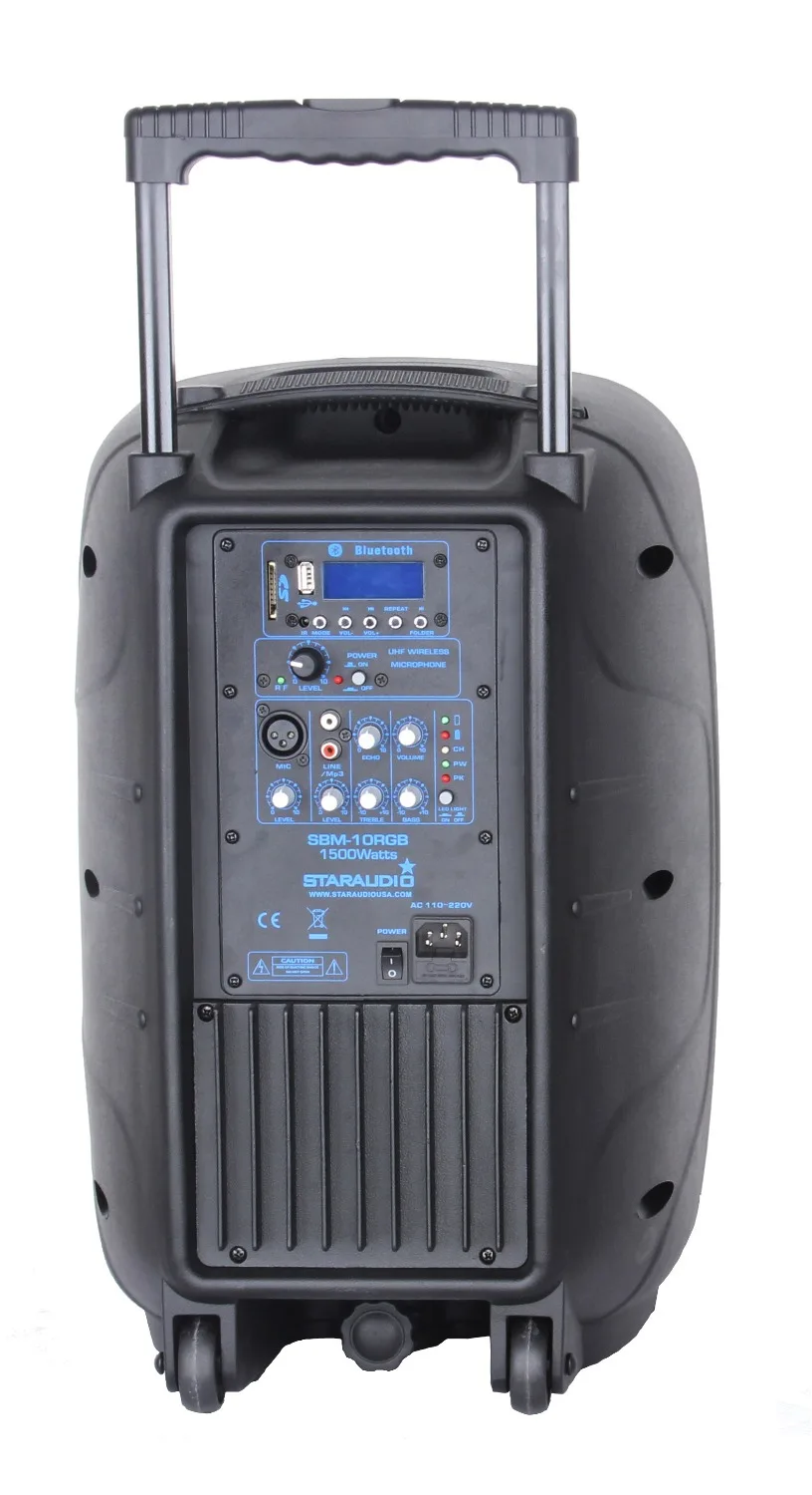 STARAUDIO 1500 Вт 10 дюймов BT USB Pro PA DJ сценический клуб активный KTV SD перезаряжаемый