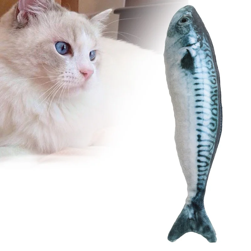 Горячая интерактивная игрушка для кошек кошачья мята Play Fish плюшевые игрушки в