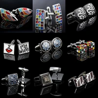 memolissa 18 designs love wedding cufflinks unique design rainbow enamel cuff links flower cuffs