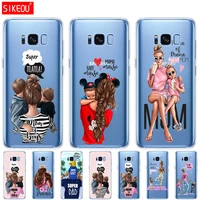 case for samsung galaxy s9 s8 s7 s6 edge s5 s4 s3 plus case silicone phone cover shells fundas baby mom girl and boy