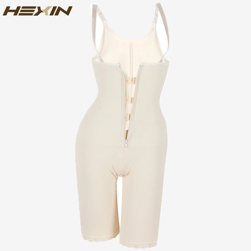 HEXIN полный корректор фигуры с подтягивающими ягодицами Fajas зажим и молния