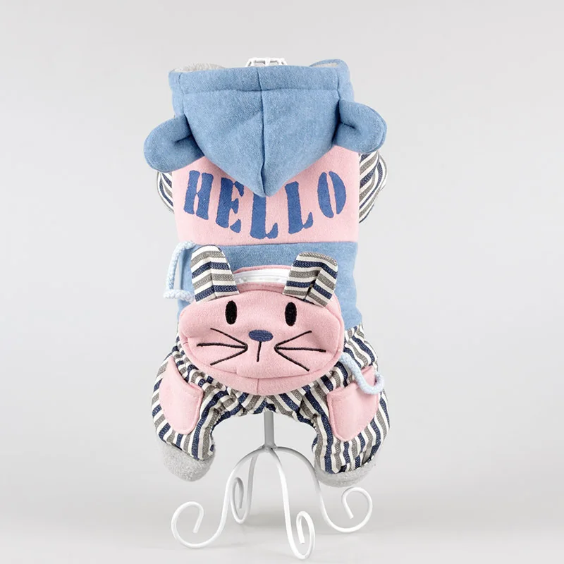 Новое поступление chicdog собака одежда хлопок печати мультфильм cat серии