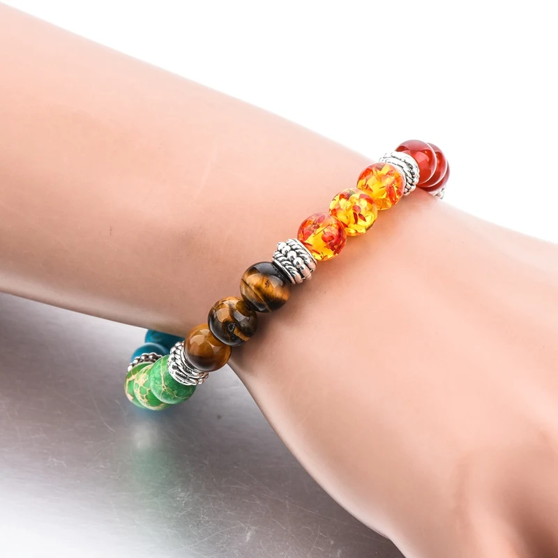 CHICVIE недорогой Повседневный натуральный камень бусины чакра браслет для женщин