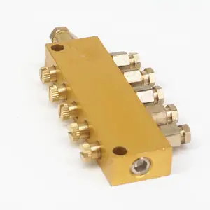 Алюминиевый 5-ходовой Регулируемый масляный поршневой распределительный блок коллектора 6 мм на 4 мм для централизованной системы смазки