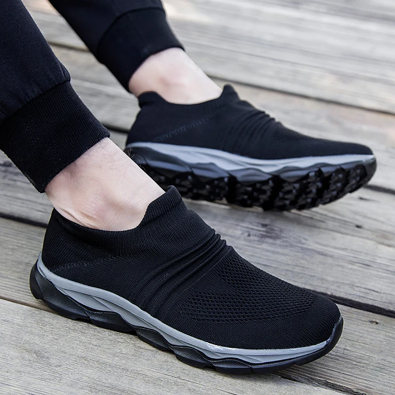 Zapatos saludables profesionales para hombres, mocasines antideslizantes para caminar, calcetín suave de estabilidad, zapatillas planas sólidas para exteriores