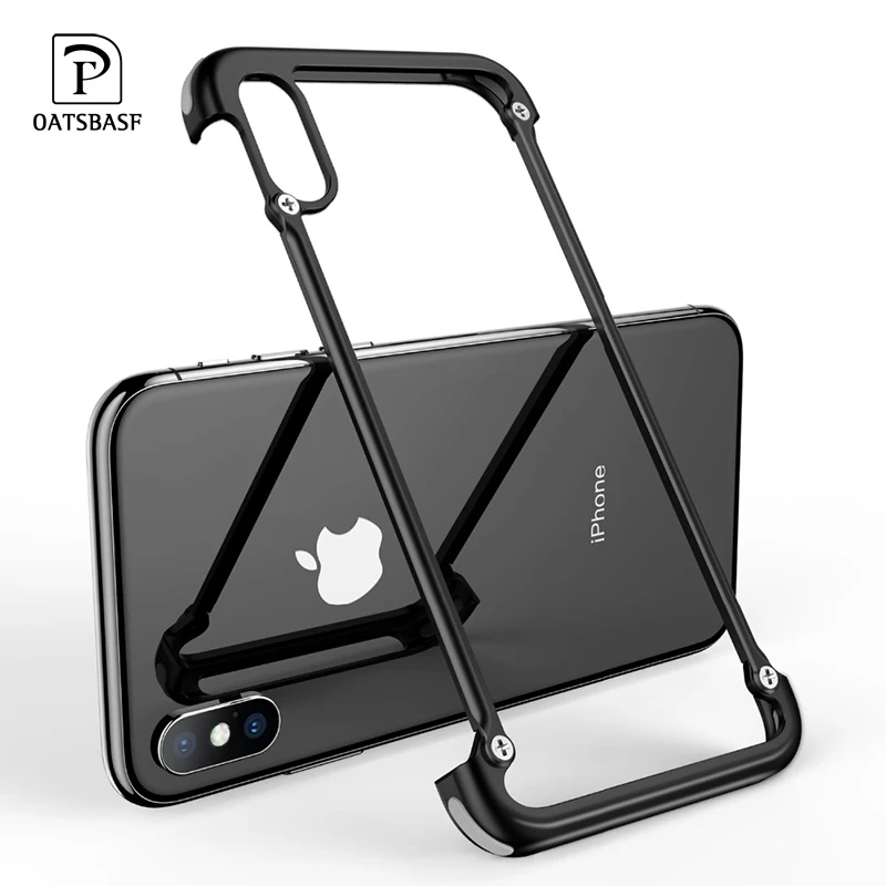 Oatsbasf водителя металлический корпус для IPhone X Дело личность В виде ракушки бампер