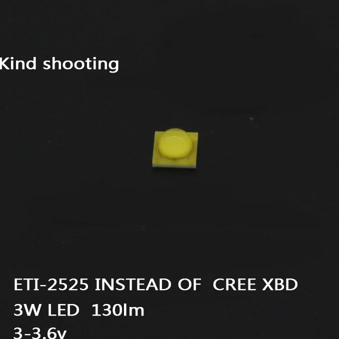 100 шт. оригинальный продукт 3 Вт Светодиодная лампа 2525 лампочка белый/теплый