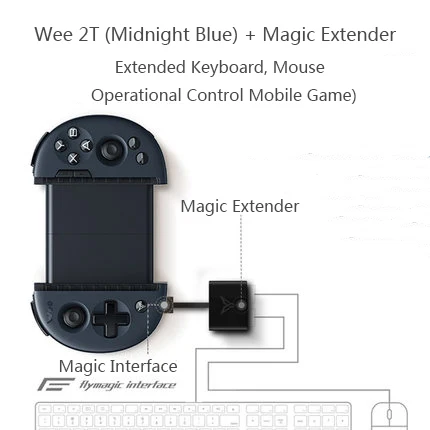 Magic blue Flydigi wee 2T pubg мобильный игровой контроллер Поддержка тела ощущение клавиатура и мышь конвертер геймпад для ios/android - Цвет: Magic blue