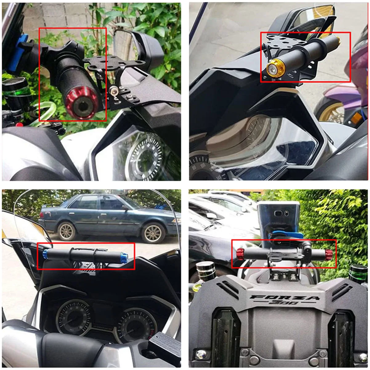 Модифицированный кронштейн FORZA gps, направляющая для телефона, Монтажная пластина для Honda Forza 300 250 125, передний дисковый тормоз, телефон 3,5-", USB ручка, держатель