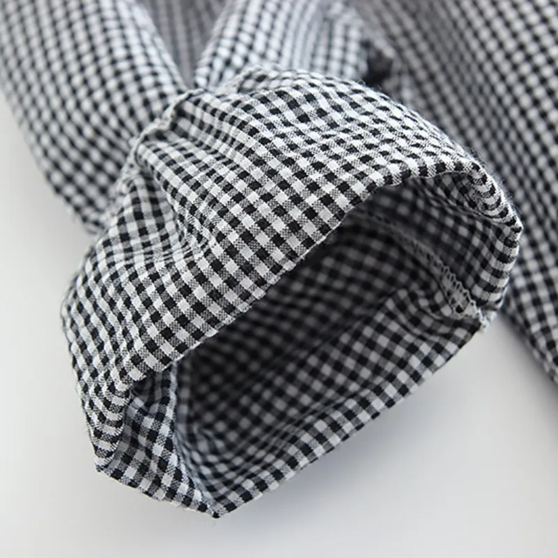 Летние спортивные повседневные брюки для маленьких девочек с рисунком в клетку