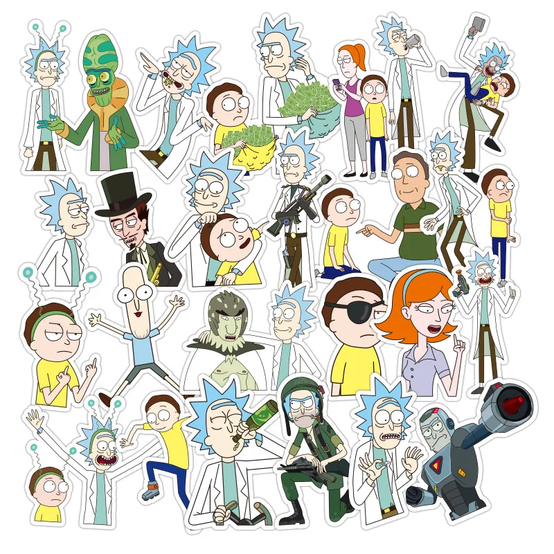 Горячая американская драма Рик и Морти Наклейка для автомобиля мото ноутбука