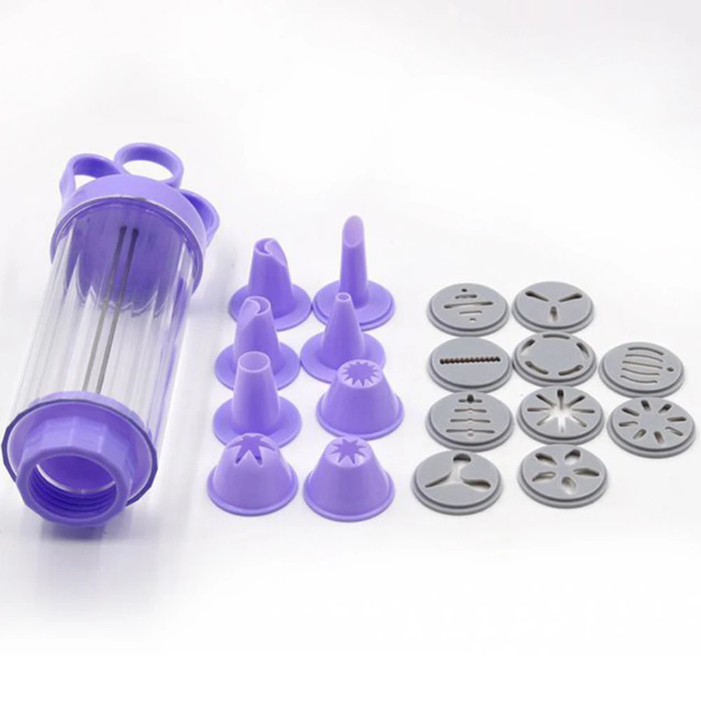 18 шт. пластик декоратор выпечки Beakers цветок пистолет прозрачный кремовый шприц Cookie